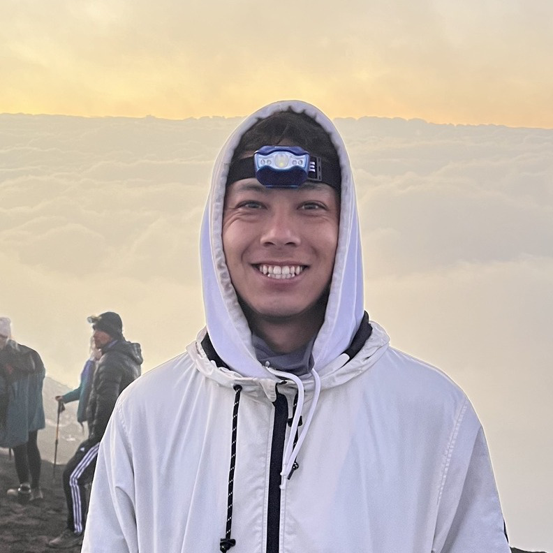 Jonathan Byrne at a mountain summit
